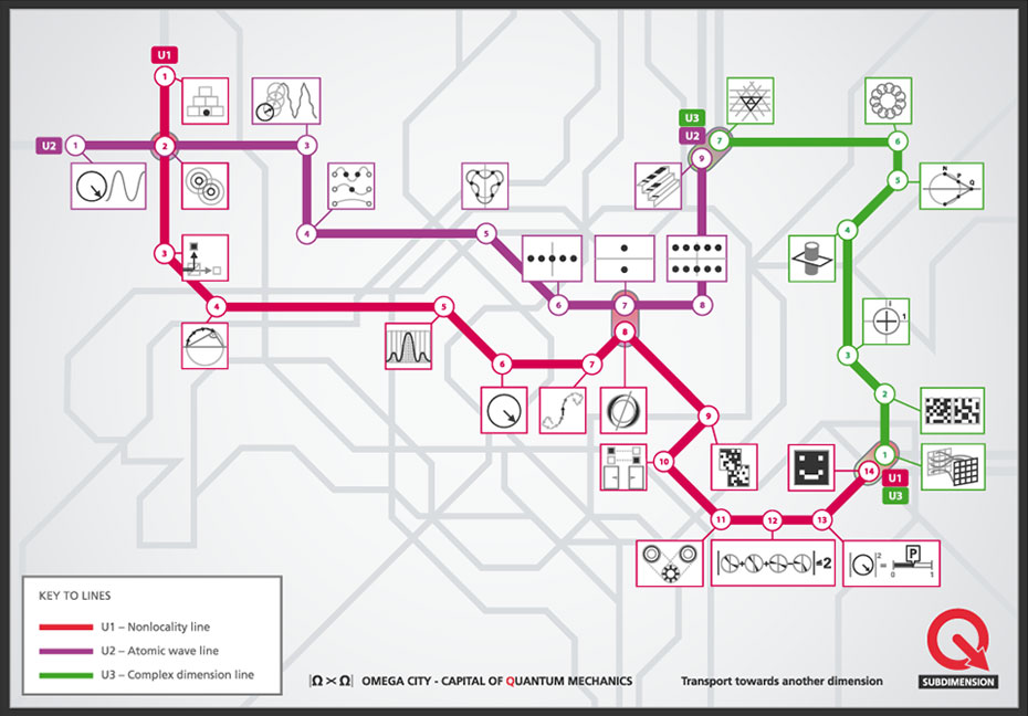 U-Bahn-Plan U1, U2, U3